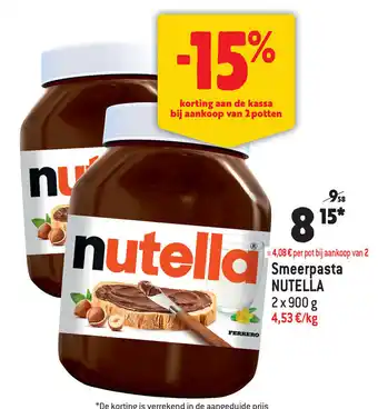 Nutella smeerpasta 2x900G