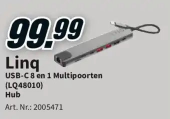 Linq USB-C 8 en 1 Multipoorten (LQ48010) Hub