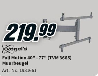 MediaMarkt Vogel's Full Motion 40"-77" (TVM 3665) Muurbeugel aanbieding