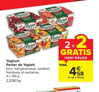 Carrefour Panier de Yoplait Yoghurt 4 x (4 x 130 g) aanbieding