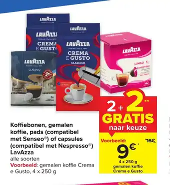 Carrefour LavAzza Crema e Gusto gemalen koffie aanbieding