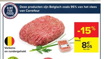Carrefour Varkens- en rundergehakt aanbieding