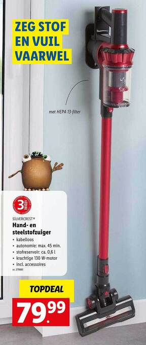 Hand en steelstofzuiger