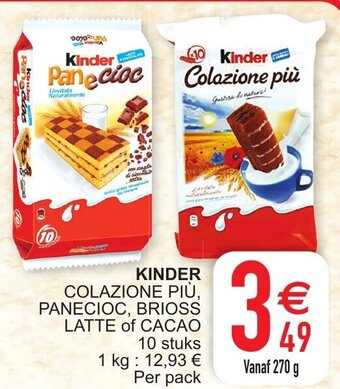 Cora Kinder Colazione Più, Panecioc, Brioss Latte of Cacao aanbieding
