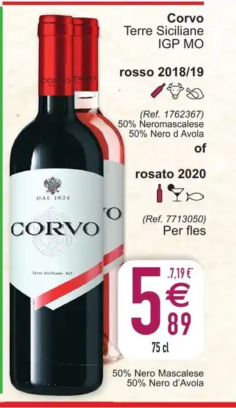 Cora Corvo rosso 2018/19 of rosato 2020 aanbieding