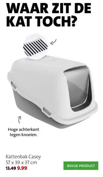 Intratuin Kattenbak casey 57x39x37 cm aanbieding