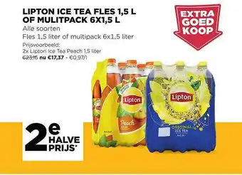 Jumbo Lipton Ice Tea Fles 1,5 L Of Multipack aanbieding