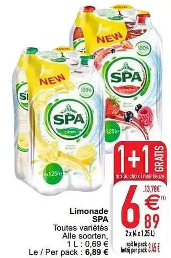 Cora Limonade spa 1.25L aanbieding