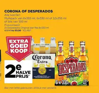 Jumbo Corona Of Desperados aanbieding