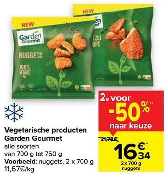 Carrefour Vegetarische producten garden gourmet aanbieding