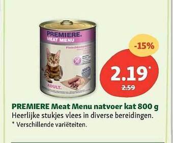 Maxi Zoo Premiere meat menu natvoer kat aanbieding