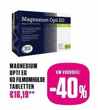 Magnesium opti eg 60 filmomhulde tabletten