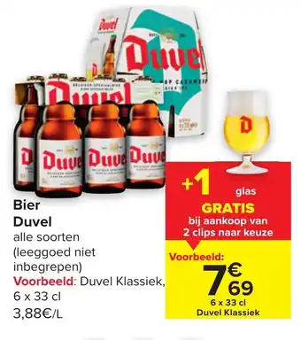 Carrefour Bier duvel 6 x 33cl aanbieding