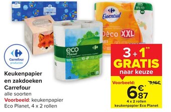 Carrefour Keukenpapier en zakdoeken carrefour aanbieding