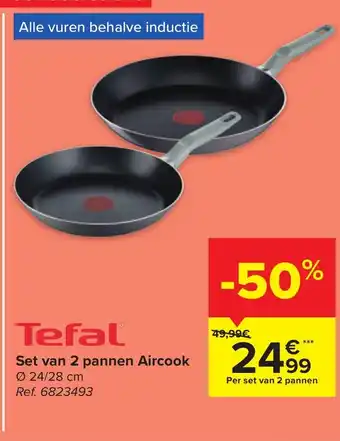 Carrefour Set van 2 pannen aircook aanbieding