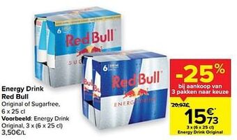 Carrefour Market Energy drink red bull aanbieding