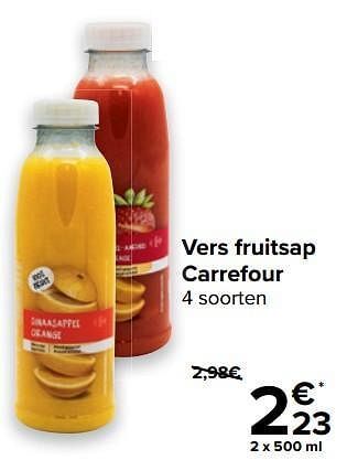 Vers fruitsap carrefour