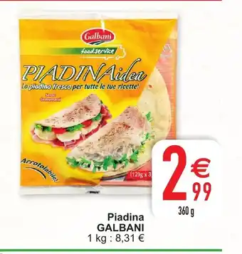 Cora Galbani Piadina aanbieding