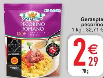 Cora Geraspte pecorino 70g aanbieding