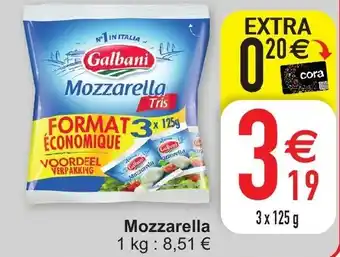 Cora Mozzarella 125g aanbieding