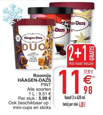 Cora Roomijs haagen-dazs 420ml aanbieding
