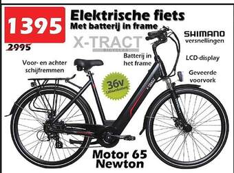 iTEK Elektrische fiets met batterij in frame aanbieding