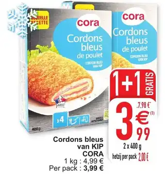 Cora Cordons bleus van kip cora 400g aanbieding