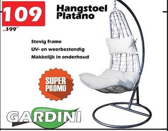iTEK Hangstoel platano aanbieding