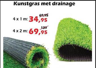 iTEK Kunstgras met drainage aanbieding