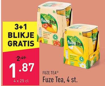 ALDI Fuze tea, 4 st aanbieding