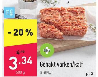 ALDI Gehakt varken-kalf aanbieding
