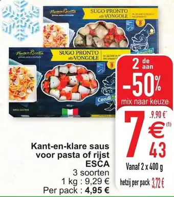 Cora Kant-en-klare saus voor pasta of rijst esca 400g aanbieding