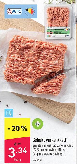 ALDI Gehakt varken-kalf aanbieding