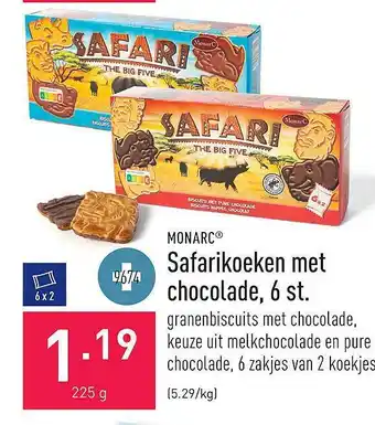 ALDI Safarikoeken met chocolade, 6 st aanbieding