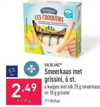 ALDI Smeerkaas met grissini, 6st aanbieding