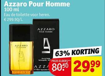Kruidvat Azzaro pour homme eau de toilette voor heren aanbieding