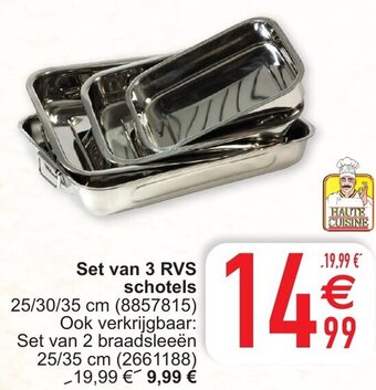 Cora Set van 3 rvs schotels aanbieding