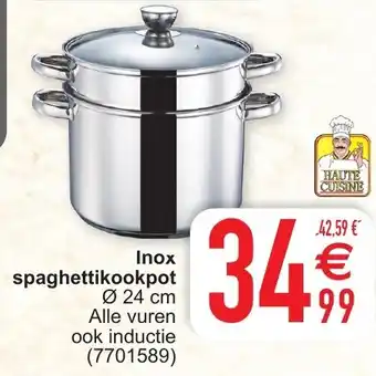Inox spaghettikookpot 24cm