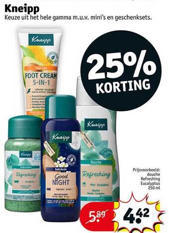 Kruidvat Kneipp mini's en geschenksets aanbieding
