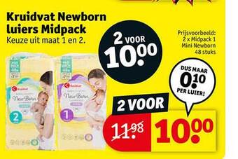 Kruidvat Kruidvat newborn luiers midpack aanbieding