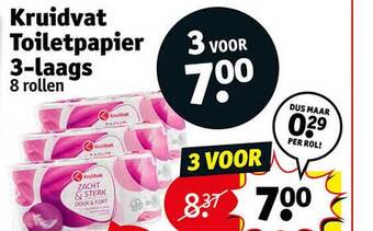 Kruidvat Kruidvat toiletpapier 3laags aanbieding