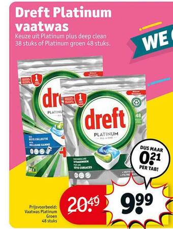 Kruidvat Dreft platinum vaatwas aanbieding