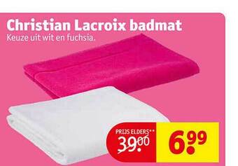 Kruidvat Christian lacroix badmat aanbieding