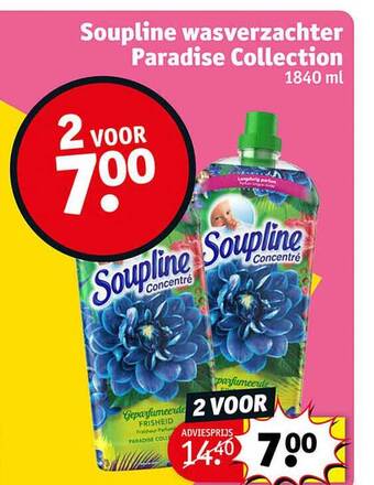 Kruidvat Soupline wasverzachter paradise collection aanbieding
