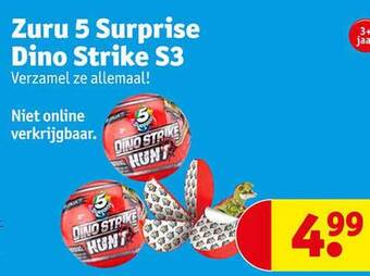 Kruidvat Zuru 5 surprise dino strike s3 aanbieding