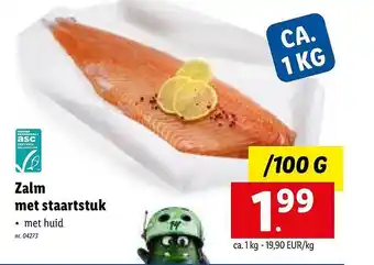 Lidl Zalm met staartstuk aanbieding