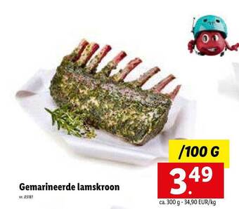 Lidl Gemarineerde lamskroon aanbieding