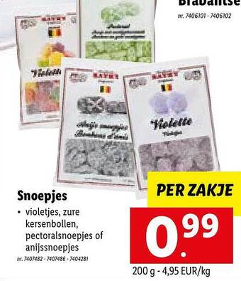 Lidl Snoepjes aanbieding
