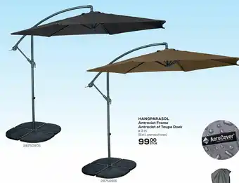 Hangparasol antrociet frame antrociet of toupe doek 3m