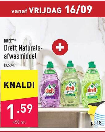ALDI Dreft naturalsafwasmiddel aanbieding